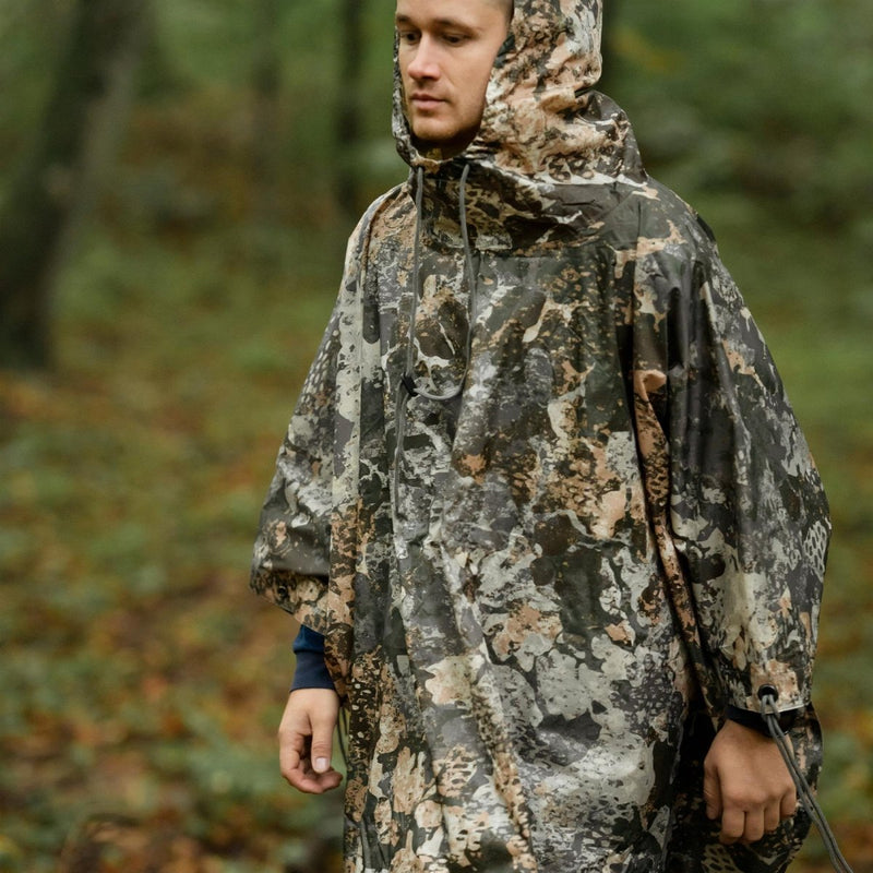 Mil-Tec Poncho Camouflage Pvc Coated Wodoodporne z kapturem Ripstop Lightweight Namiot