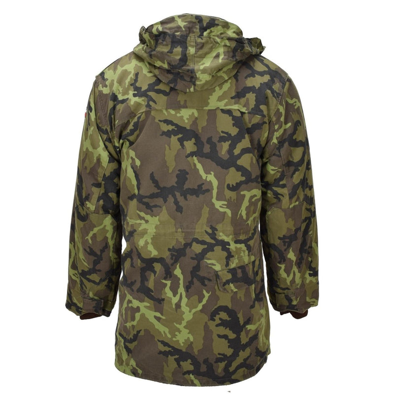 Oryginalna czeska wojskowa kurtka w stylu parki w stylu Faux Fur M95 Camouflage