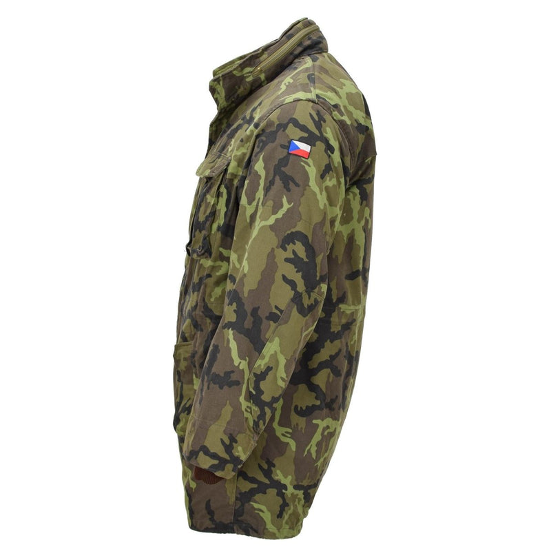 Oryginalna czeska wojskowa kurtka w stylu parki w stylu Faux Fur M95 Camouflage