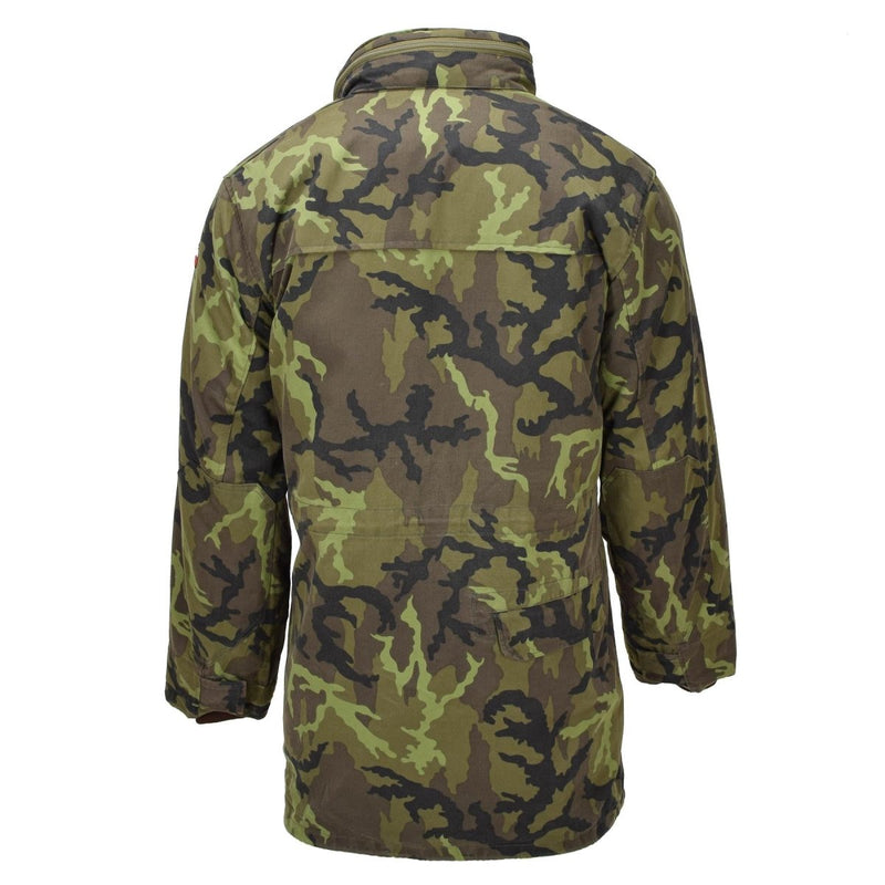 Oryginalna czeska wojskowa kurtka w stylu parki w stylu Faux Fur M95 Camouflage