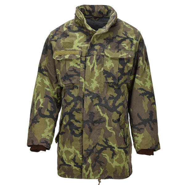 Oryginalna czeska wojskowa kurtka w stylu parki w stylu Faux Fur M95 Camouflage