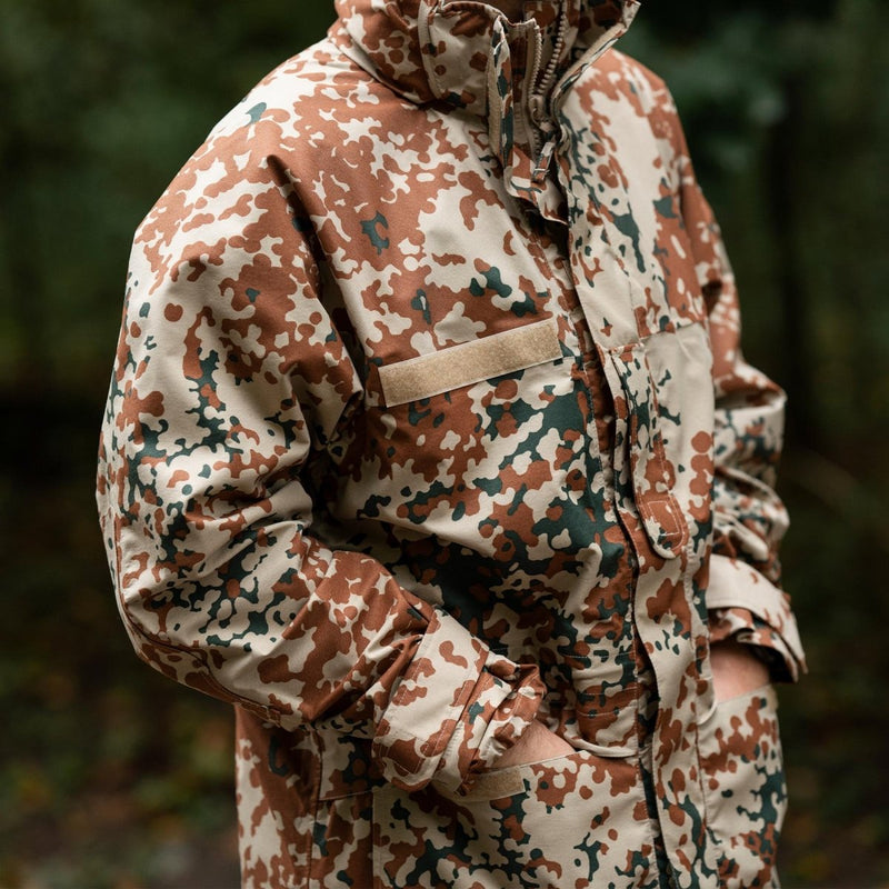 Oryginalna duńska armia deszczowa wodoodporna M84 Desert Camo Tactical Hood