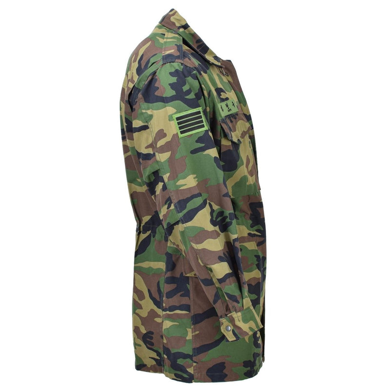 Oryginalny Korea Południowa Wojskowa Parka M90 Woodland Camo Regulowane Walka pola