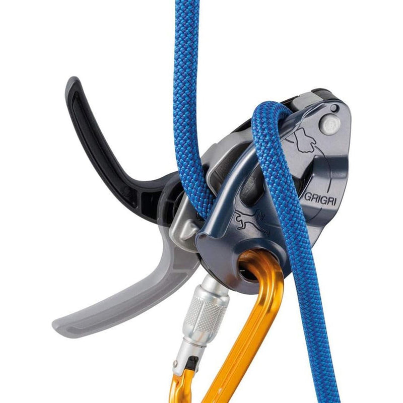 Petzl Grigri wspomagane urządzeniem do hamowania urządzenia wspinaczkowe aluminiowe niebieskie