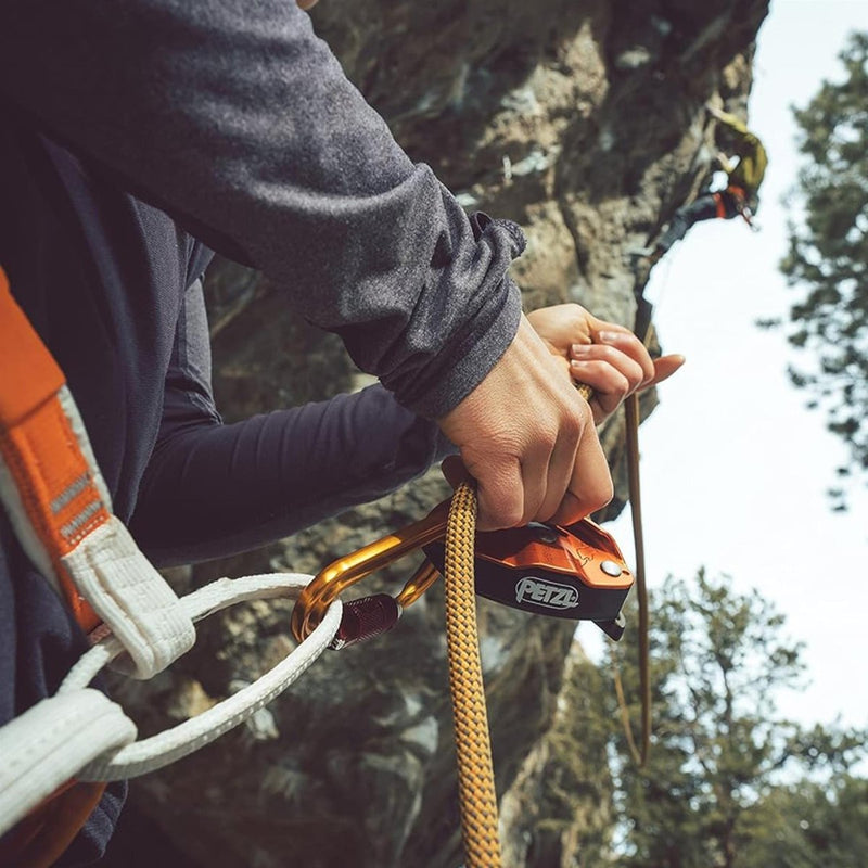 Petzl Grigri wspomagane urządzeniem do hamowania urządzenia wspinaczkowe aluminiowe niebieskie