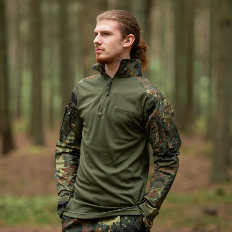 Tacgear marka niemiecko -armia koszule bojowe oddziały bolesne Flecklecktarn Camo