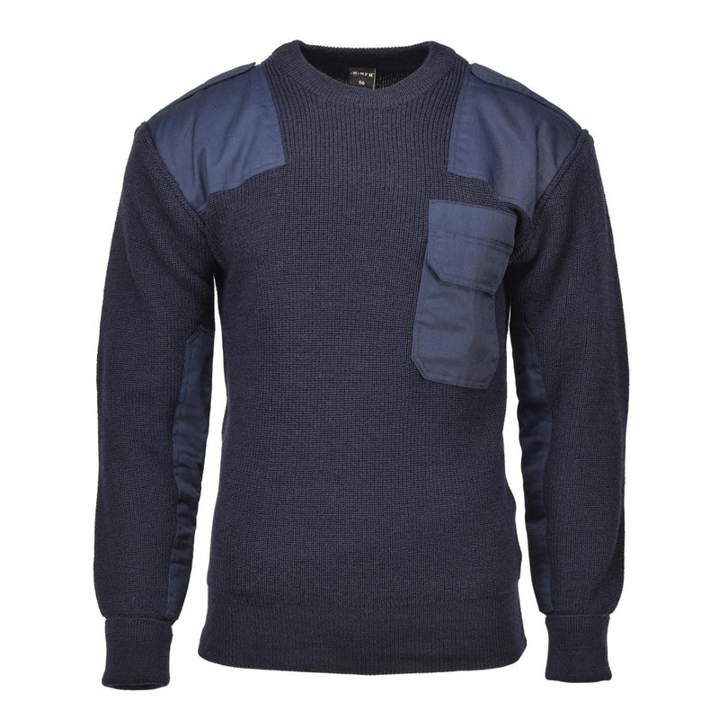 MFH Brand German army style pullover commando jumper breathable blue sweater