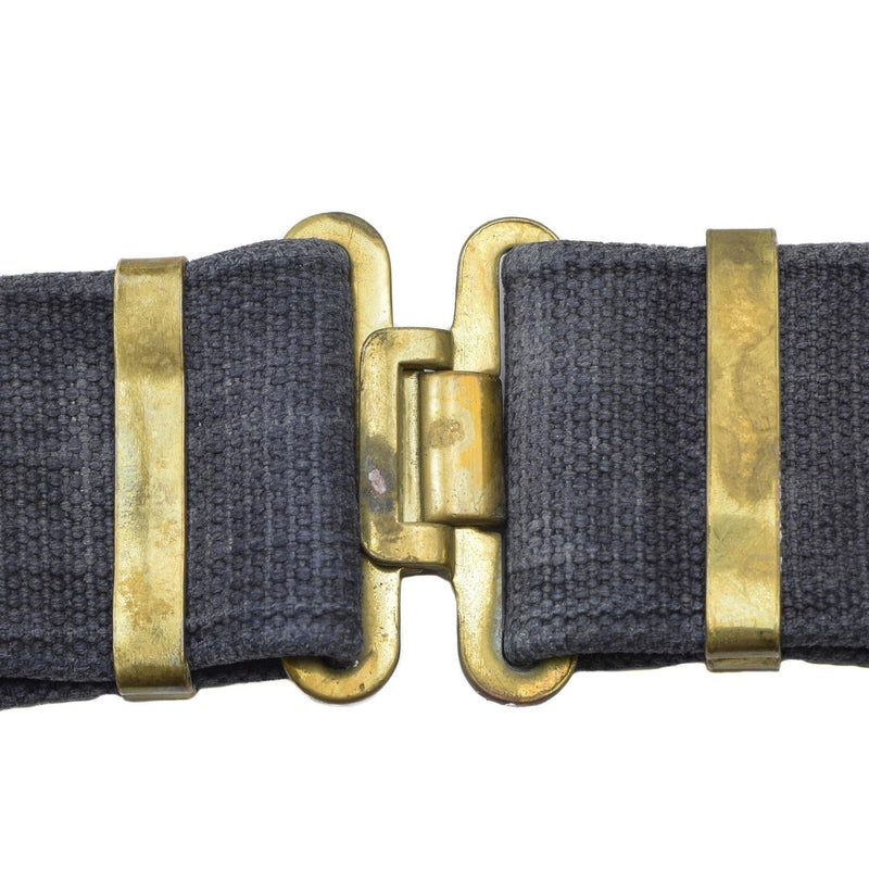 British Military webbing tactical belt troops combat quick release metal buckle Blue