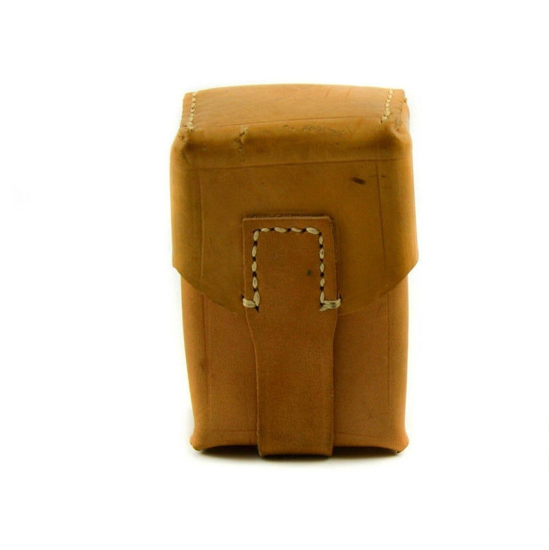 Original vintage Czech Serbian Yugoslavian army brown leather ammo mag pouch magazine