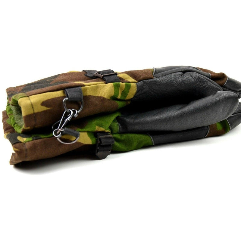 Dutch army DPM woodland camo mittens leather cotton material Netherlands military tactical gloves