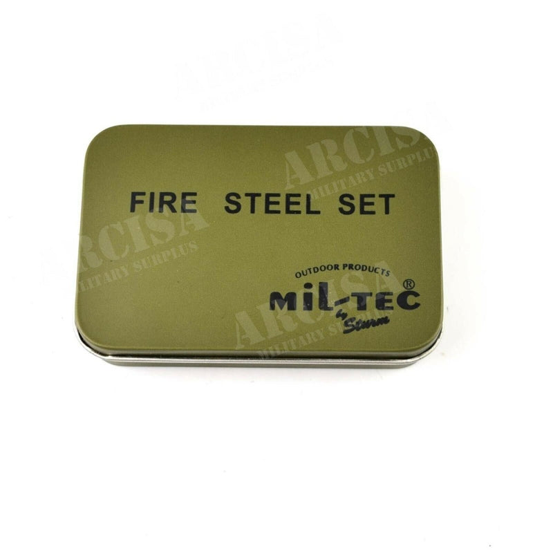 Original Mil-Tec fire starter kit survival High quality fire steel set boxed quick fire start durable lightweight