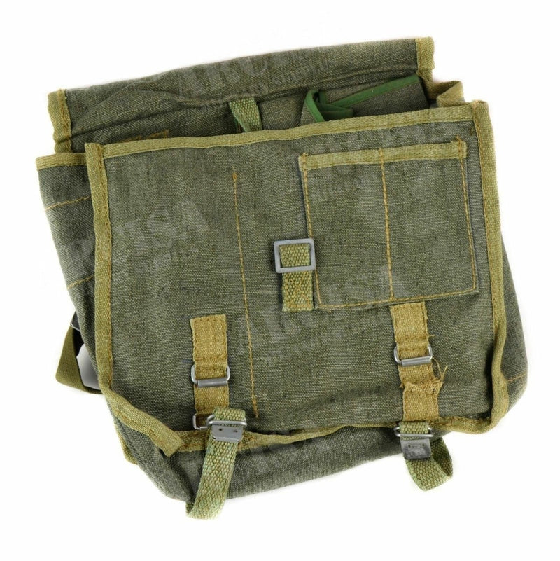 Original vintage Polish army haversack canvas shoulder bag bread bag bushcraft