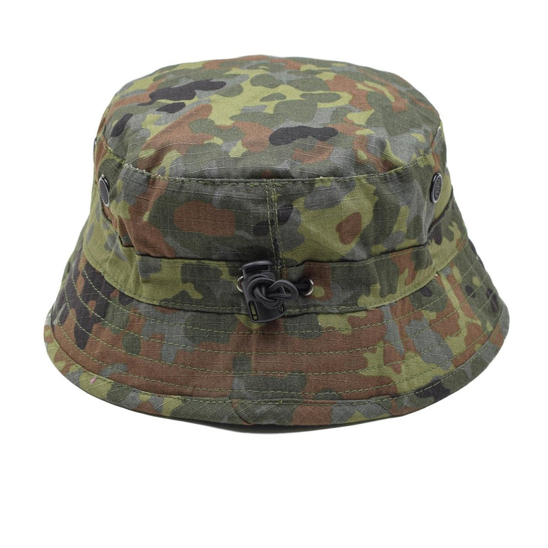 TACGEAR Brand German Army style boone hat flecktran camouflage ripstop bucket hat six ventilation eyelets