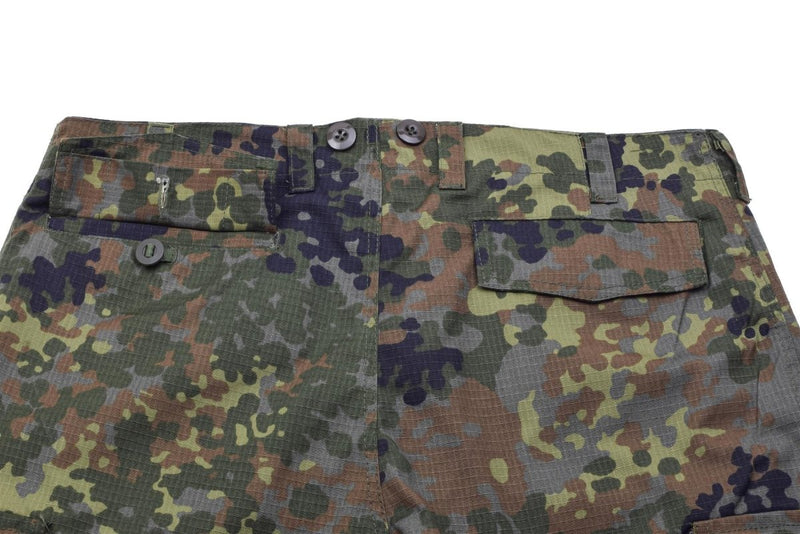 TACGEAR Brand German Army style field pants cargo combat flecktran camo ripstop slotted buttons